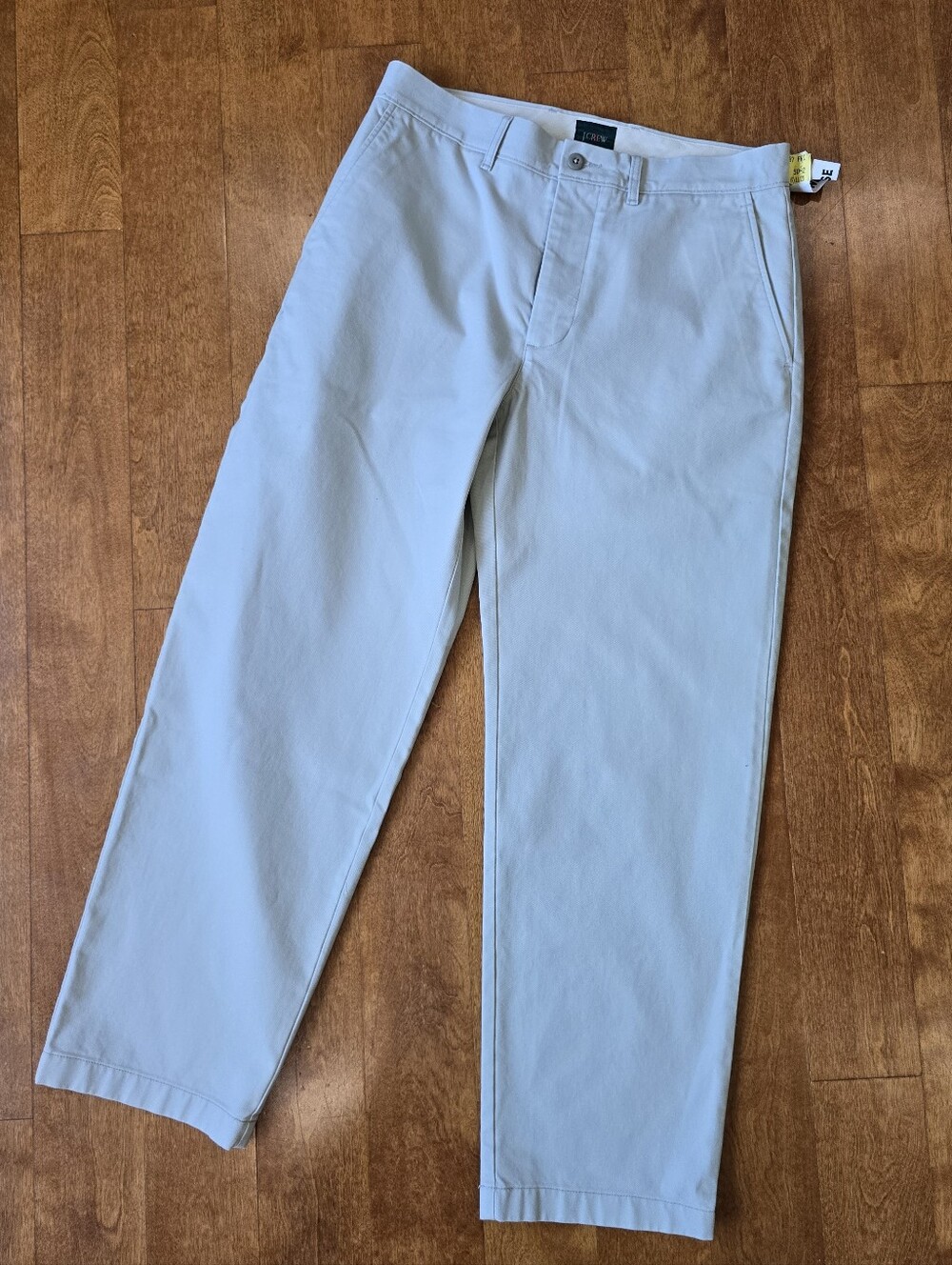 J. Crew classic chino khaki dry cleaned size 31 100% cotton